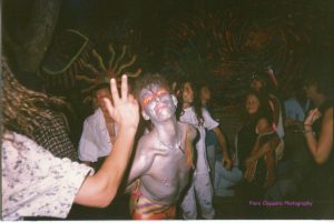 Goa, 1991-2 season. Olli Wisdom (Space Tribe) in the front. Photo by Piers Ciappara