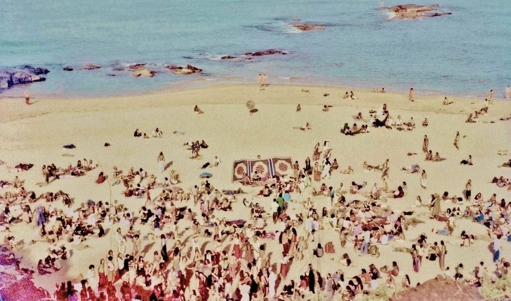 Late 1977, Full Moon morning on South Anjuna Beach. Photo by Sunny Schneider